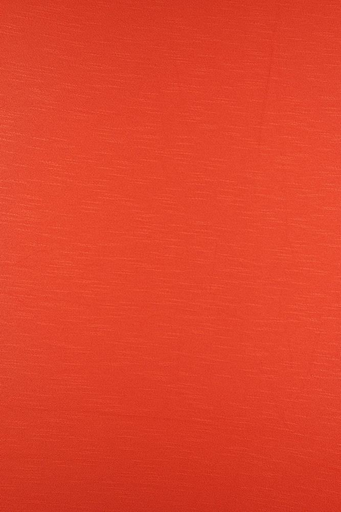 KNT3776 / ORANGE BRIGHT / 97%RAY 3%SPAN RAYON VISCOSE CREPE SLUB SOLID