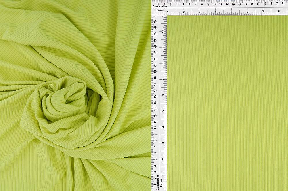 KNT4151 / LIME / 87%POLY 13%SPAN 4X2 YUMMY RIB SOLID