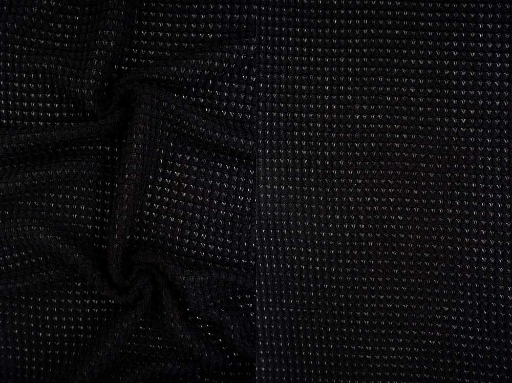 KNT4190 / BLACK / 64%POLY 34%RAY 2%SPAN OVERSIZE WAFFLE SOLID