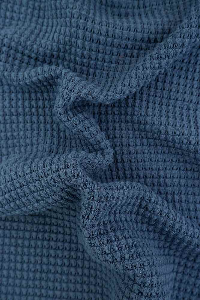 KNT4190 / DENIM / 64%POLY 34%RAY 2%SPAN OVERSIZE WAFFLE SOLID