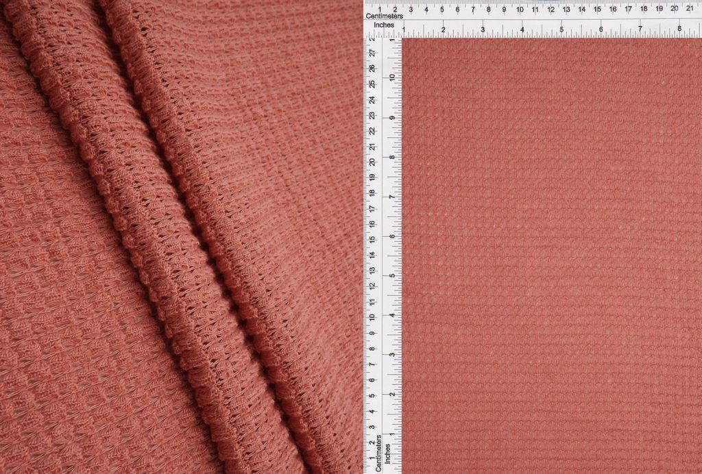 KNT4190 / MAUVE / 64%POLY 34%RAY 2%SPAN OVERSIZE WAFFLE SOLID