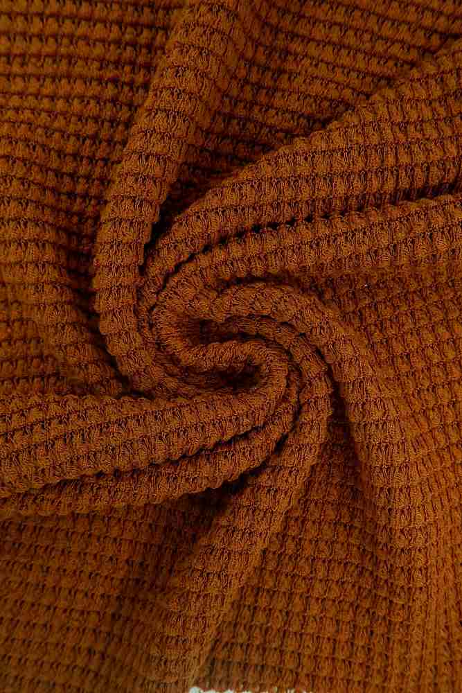 KNT4190 / CAMEL / 64%POLY 34%RAY 2%SPAN OVERSIZE WAFFLE SOLID