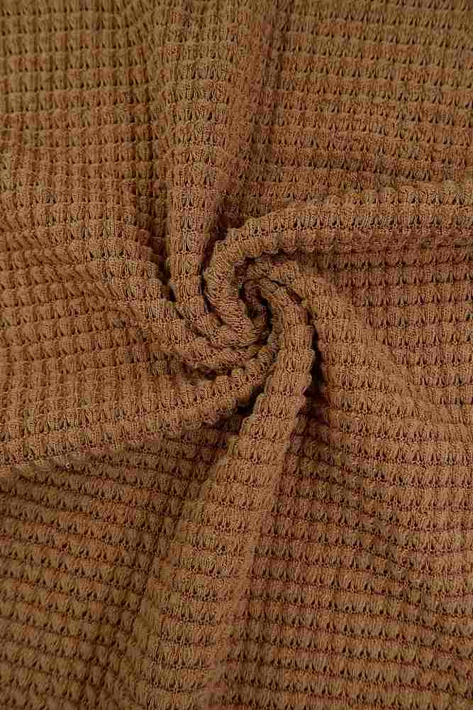 KNT4190 / TAN / 64%POLY 34%RAY 2%SPAN OVERSIZE WAFFLE SOLID