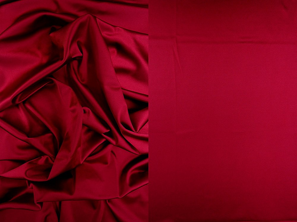 KNT4200 / RED / 88%POLY 12%SPAN BRIDAL SATIN STRETCH FABRIC.