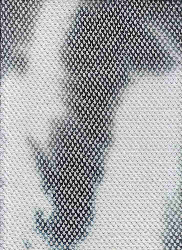 MESH-4123 / BLACK/WHITE / 95%POLY 5%SPAN MESH FISHNET TIE DYE
