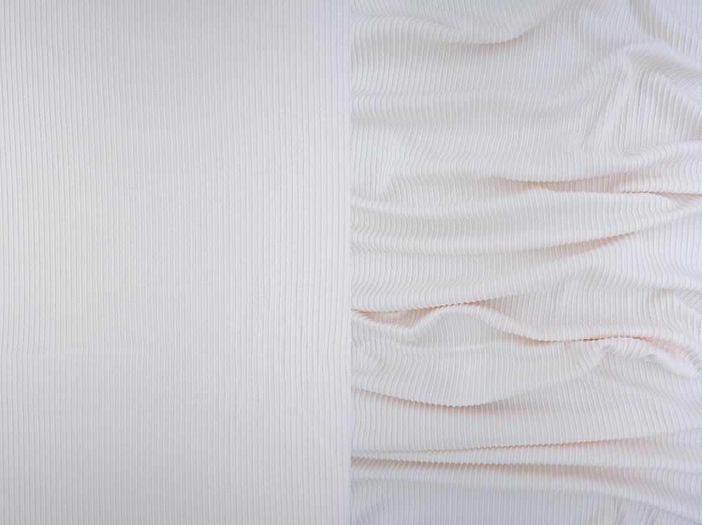 KNT4204 / IVORY / 77%POLY 18%RAY 5%SPAN DOUBLE KNIT COZY