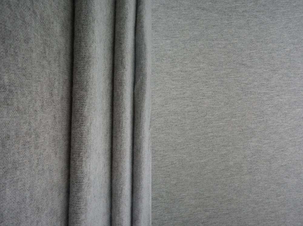 KNT4205 / HT.GREY SOLID / 68%POLY 29.5RAY 2.5%SPAN CASHMERE SWEATER