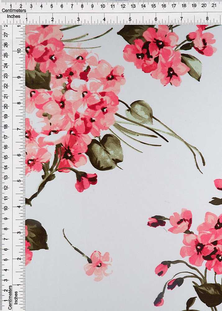 KNT2100-SE61106 / IVORY / 96%POLY 4%SPAN DTY BRUSHED FLORAL PRINT