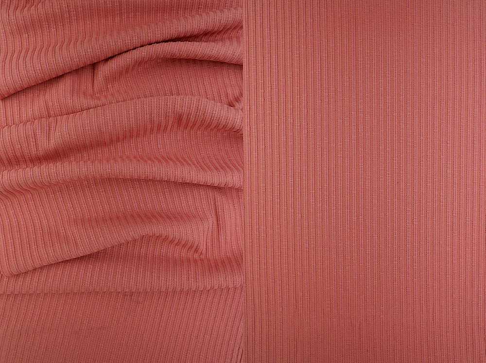 KNT4207 / ROSE / 82%POLY 14%RAY 4%SPAN DOUBLE KNIT JACQ W/SLUB