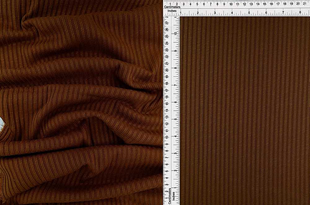 KNT4207 / BROWN LT / 82%POLY 14%RAY 4%SPAN DOUBLE KNIT JACQ W/SLUB