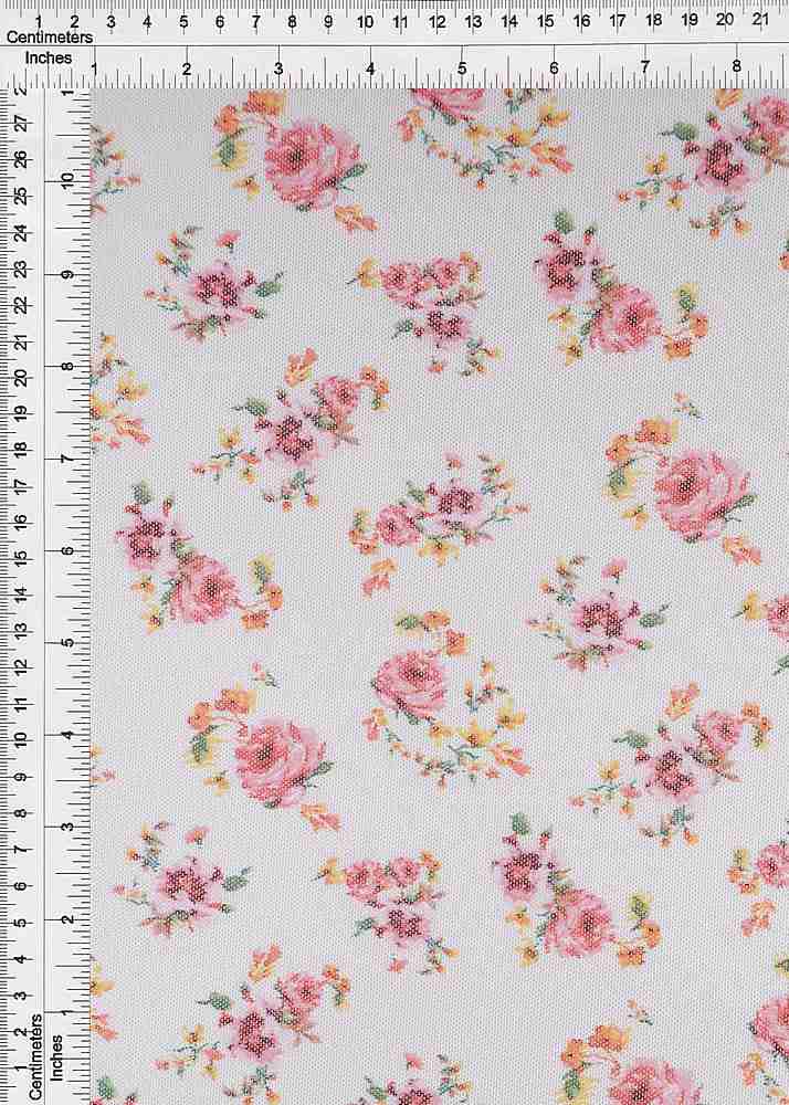MESH-SE20981 / IVORY / 92%POLY 8%SPAN MESH DITSY FLORAL PRINT