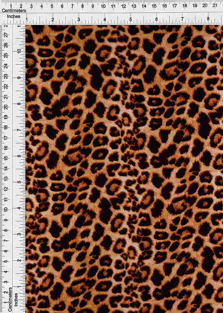 KNT2100-SE20351 / BROWN / 96%POLY 4%SPAN DTY BRUSHED ANIMAL PRINT