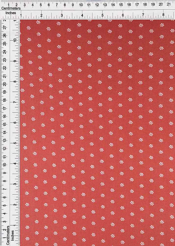 KNT2100-SE50662 / CINNAMON / 96%POLY 4%SPAN DTY BRUSHED FLORAL PRINT