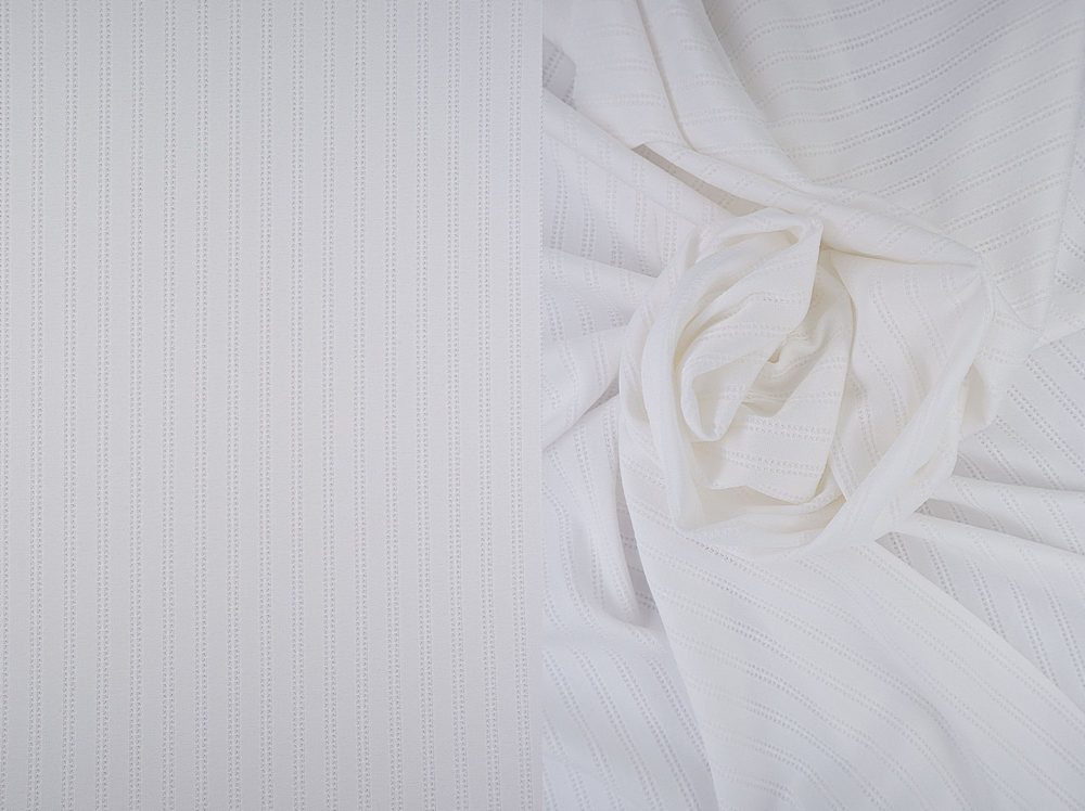 KNT4208 / IVORY / 96%POLY 4%SPAN MINI JACQUARD