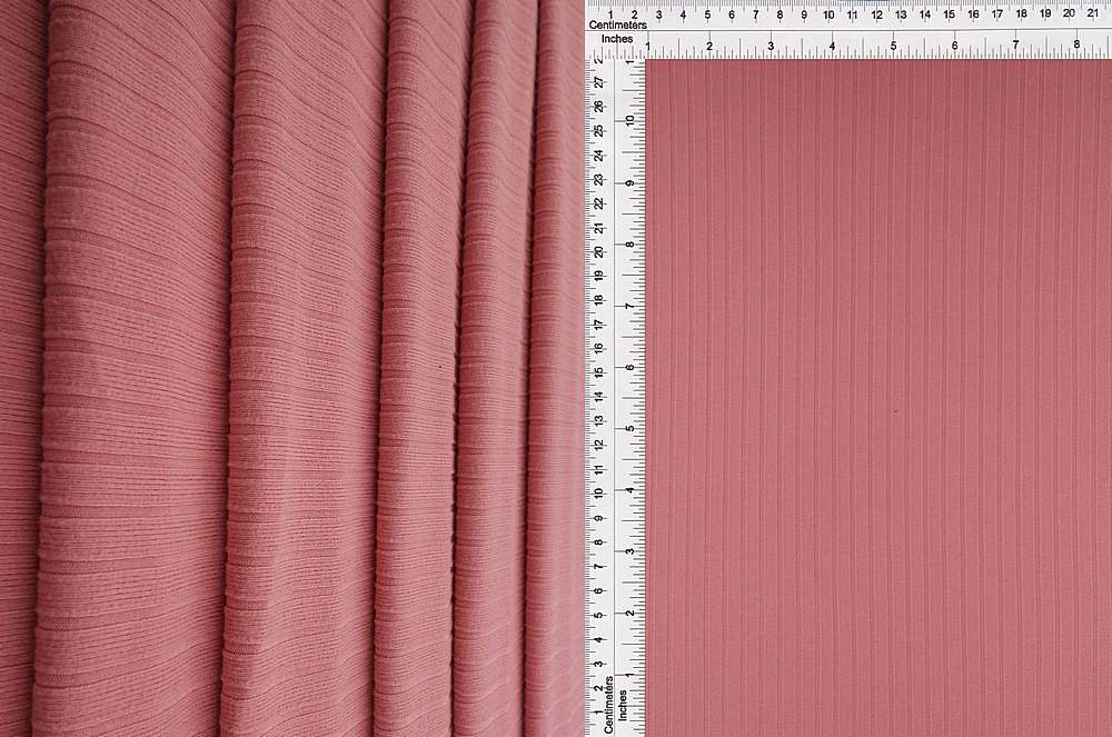 KNT4135 / MAUVE / 87%POLY 13%SPAN 8X3 YUMMY RIB SOLID