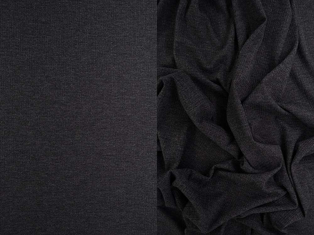 KNT3359-2TONE / CHARCOAL GREY / 67%POLY 28%RAY 5%SPAN POINTELLE TWO TONE RIB