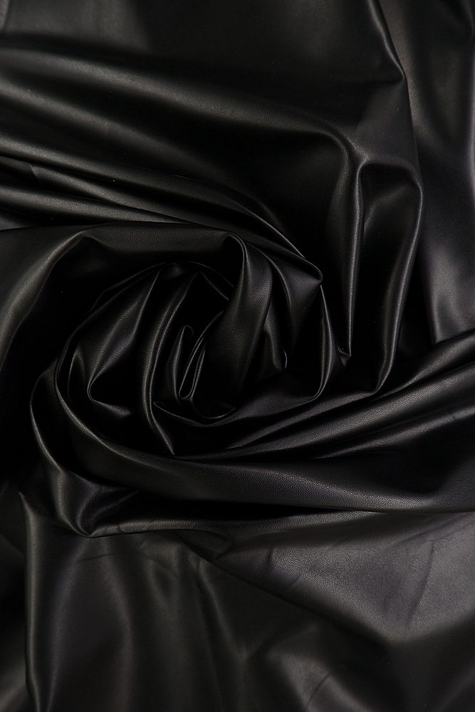 PU4218 / BLACK / 50%POLYURETHANE 50%POLY PU PLEATHER