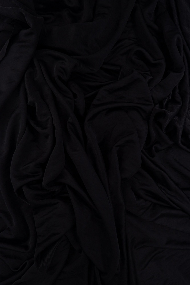 KNT4219 / BLACK / 100%POLY ICE MATTE KNIT SATIN