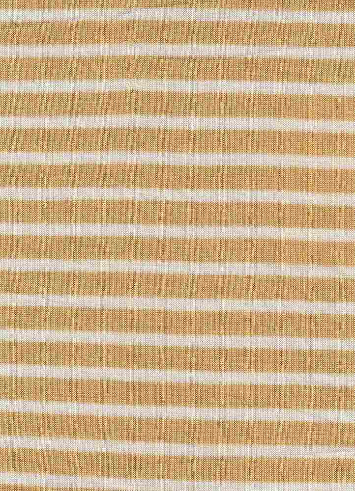 KNT4317 / MUSTARD/IVORY / 96.5%RAY 3.5%SPAN Y/D JERSEY STRIPE