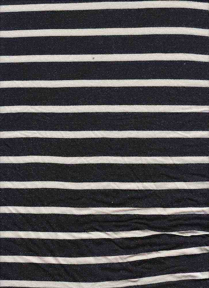 KNT4222 / BLACK/IVORY / 97%RAY 3%SPAN FRENCH TERRY Y/D STRIPE