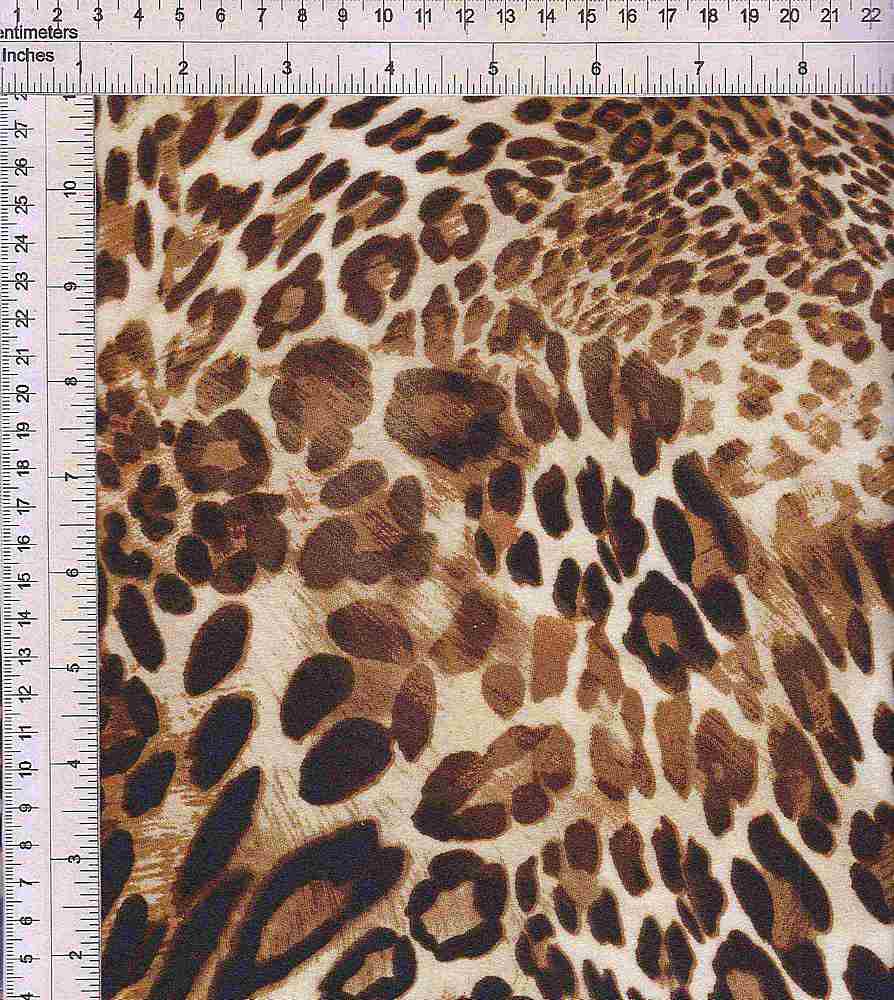 KNT2100-SE20139 / SAND / 96%POLY 4%SPAN DTY BRUSHED ANIMAL PRINT