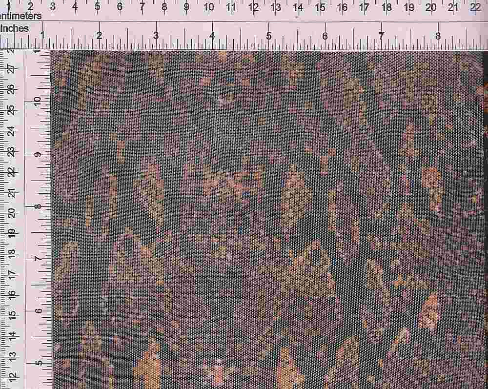 MESH-MS191151 / RUST/ORANGE / 90% POLY 10%SPAN MESH SNAKE SKIN PRINT