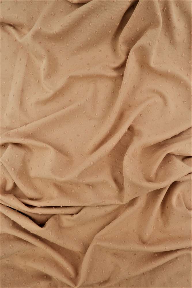 KNT4225 / TAUPE LT / 77%POLY 23%RAY KNIT JACQUARD SWISS DOT