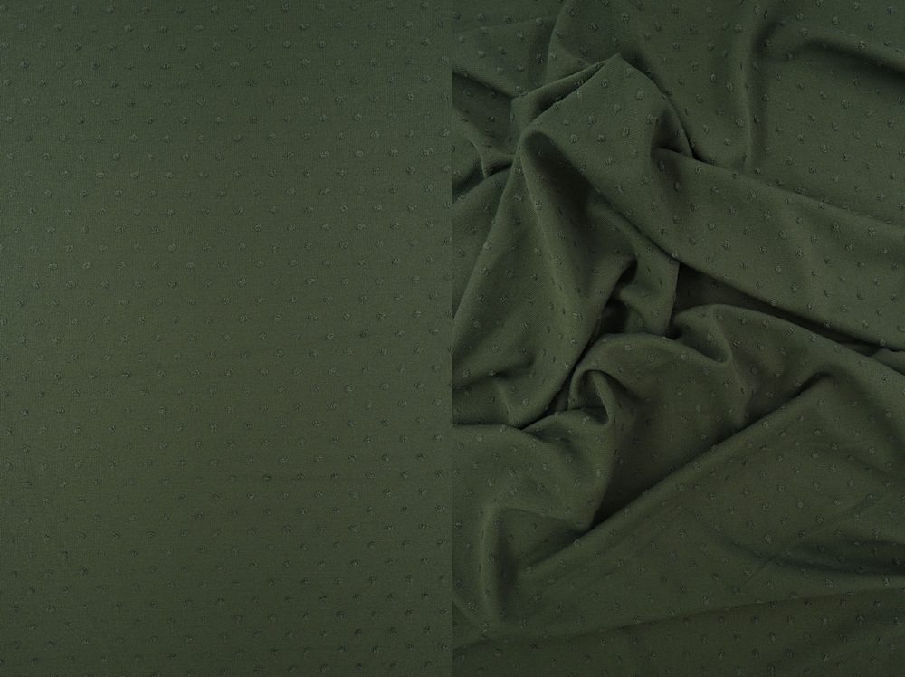 KNT4225 / PINE GREEN / 77%POLY 23%RAY KNIT JACQUARD SWISS DOT
