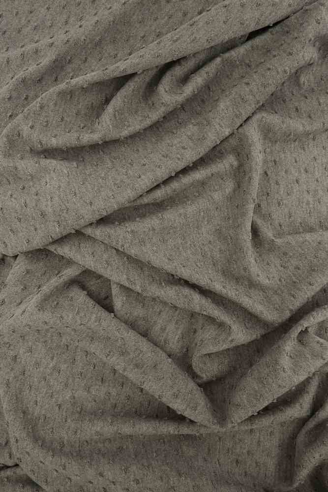 KNT4225 / HT.GREY / 77%POLY 23%RAY KNIT JACQUARD SWISS DOT