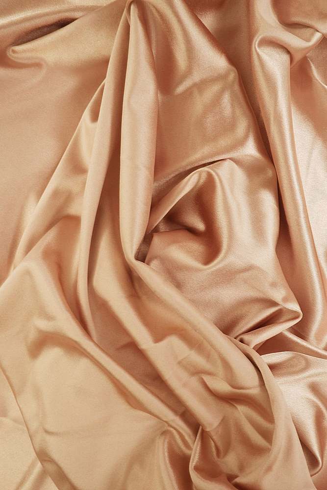 KNT4200 / SAND / 88%POLY 12%SPAN BRIDAL SATIN STRETCH FABRIC.