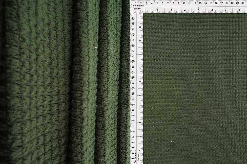KNT4190 / OLIVE / 64%POLY 34%RAY 2%SPAN OVERSIZE WAFFLE SOLID