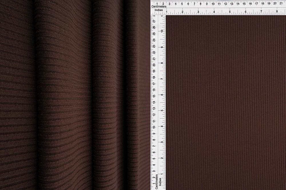 KNT4151 / BROWN / 87%POLY 13%SPAN 4X2 YUMMY RIB SOLID