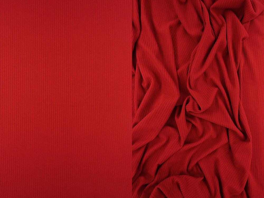 KNT4151 / RED / 87%POLY 13%SPAN 4X2 YUMMY RIB SOLID