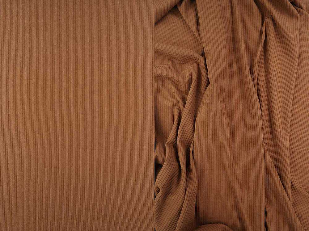 KNT4151 / CARAMEL / 87%POLY 13%SPAN 4X2 YUMMY RIB SOLID