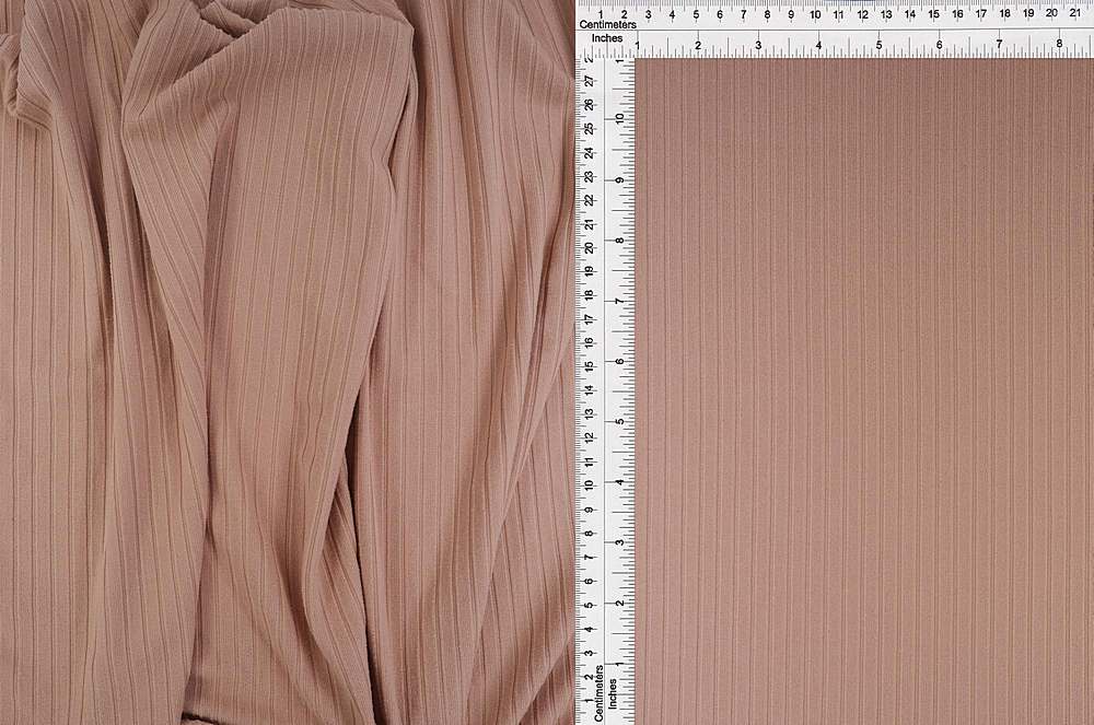 KNT4135 / TAUPE / 87%POLY 13%SPAN 8X3 YUMMY RIB SOLID