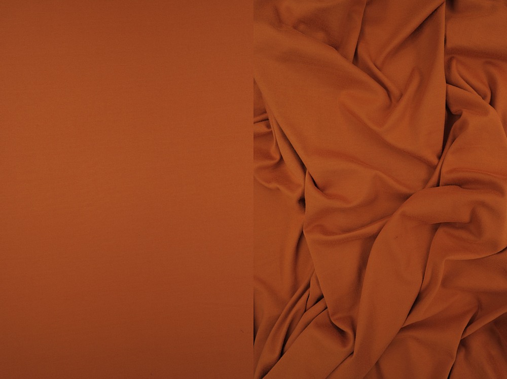 KNT2100 / ORANGE BURNT / 96%POLY 4%SPAN DTY BRUSHED SOLID