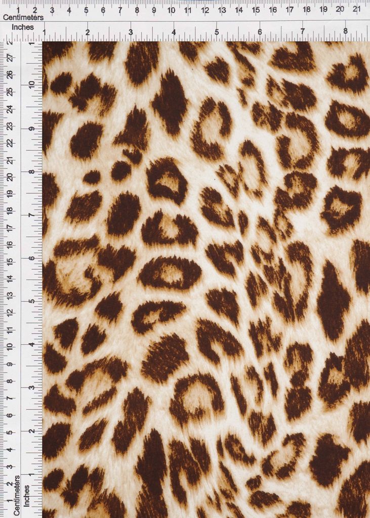 KNT2100-SE20352 / TAUPE / 96%POLY 4%SPAN DTY BRUSHED ANIMAL PRINT