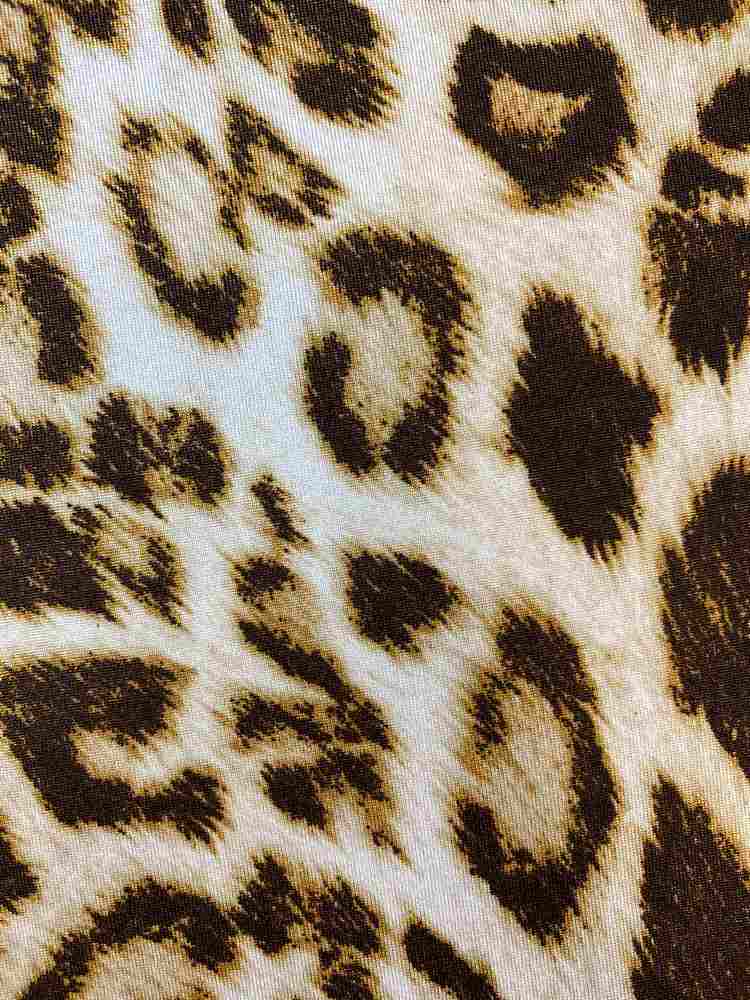 KNT2100-SE20352 / TAUPE / 96%POLY 4%SPAN DTY BRUSHED ANIMAL PRINT
