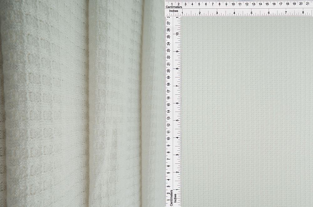 KNT4341 / IVORY / 49%RAY 26%POLY 22%NYLON 3%SPAN MELANGE WAFFLE