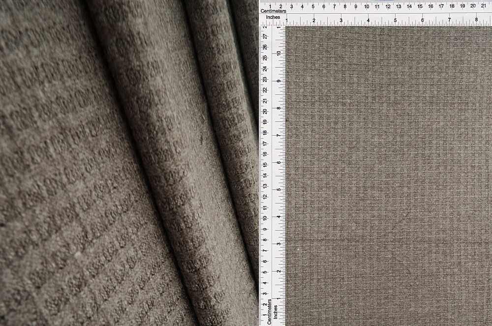 KNT4341 / HT.GREY / 49%RAY 26%POLY 22%NYLON 3%SPAN MELANGE WAFFLE