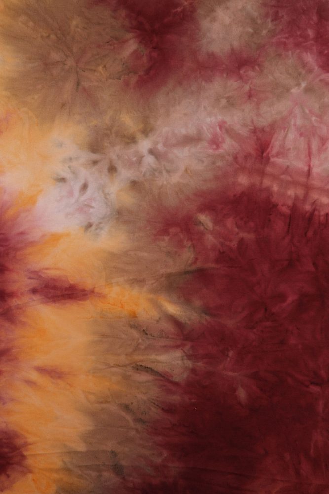 KNT4346 / RED / 96%POLY 4%SPAN DTY BRUSH TIE DYE