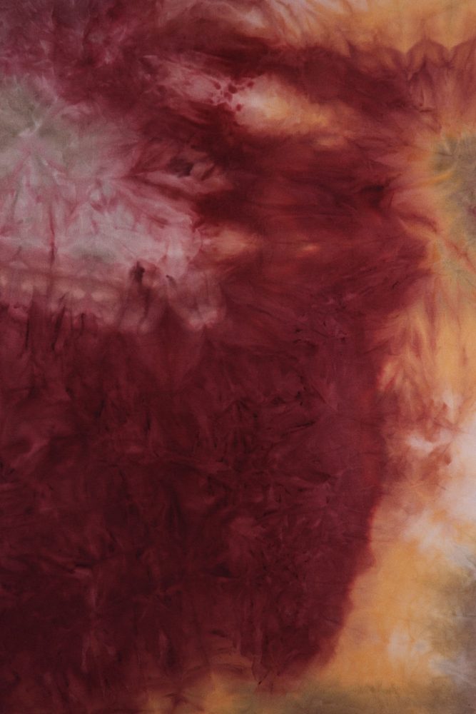 KNT4346 / RED / 96%POLY 4%SPAN DTY BRUSH TIE DYE