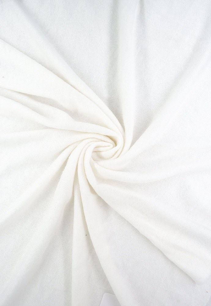 KNT4349 / IVORY / 76%RAYON 21%POLY 3%SPAN COZY FLEECE