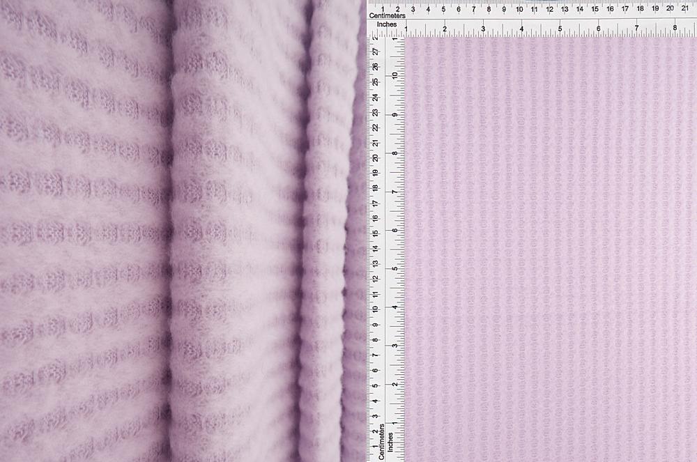 KNT3814 / LAVENDER MIST / 70%POLY 28%RAYON 2%SPAN WAFFLE BRUSHED SOLID