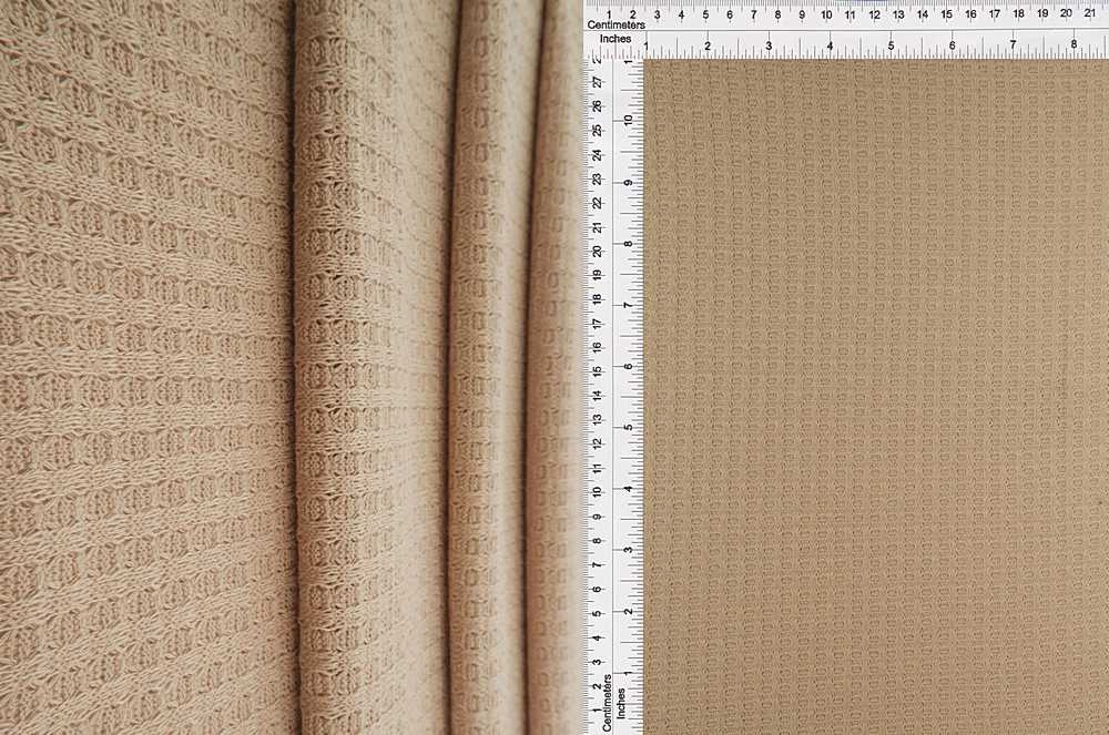 KNT3634 / TAUPE / 70%POLY 28%RAYON 2%SPAN WAFFLE SOLID