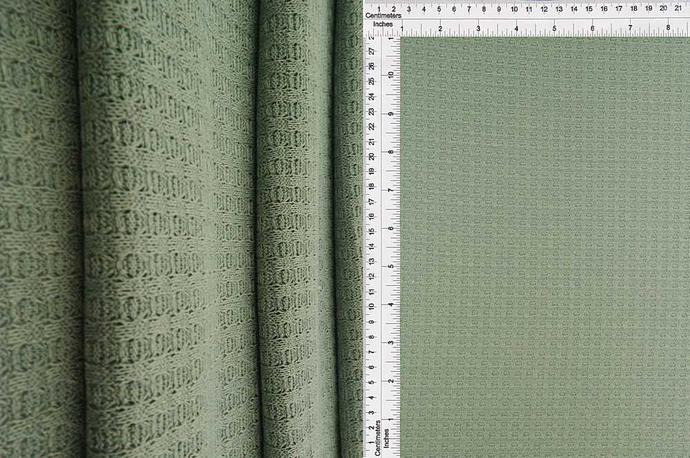 KNT3634 / SEAFOAM / 70%POLY 28%RAYON 2%SPAN WAFFLE SOLID