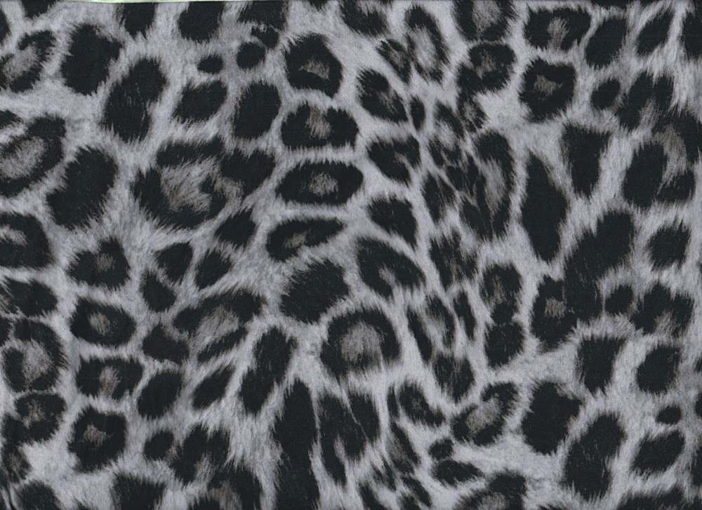 KNT2100-DU546 / SILVER / 96%POLY 4%SPAN DTY BRUSHED ANIMAL PRINT