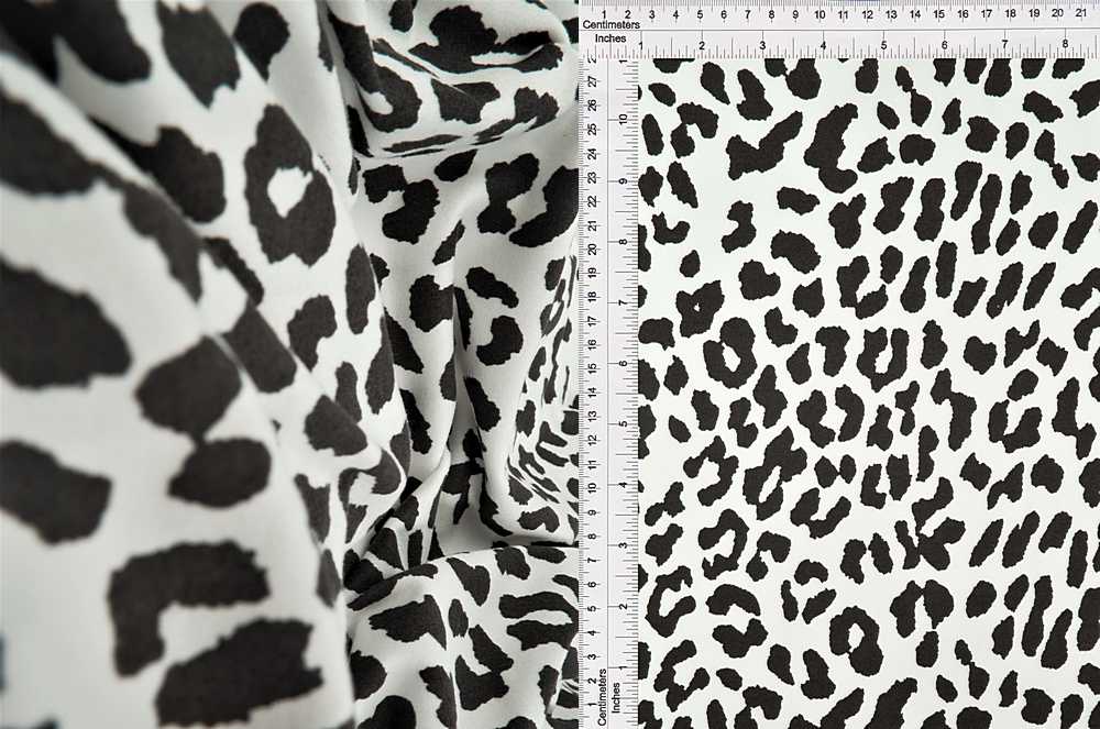 KNT2100-SE30410 / CHARCOAL / 96%POLY 4%SPAN DTY BRUSHED ANIMAL PRINT