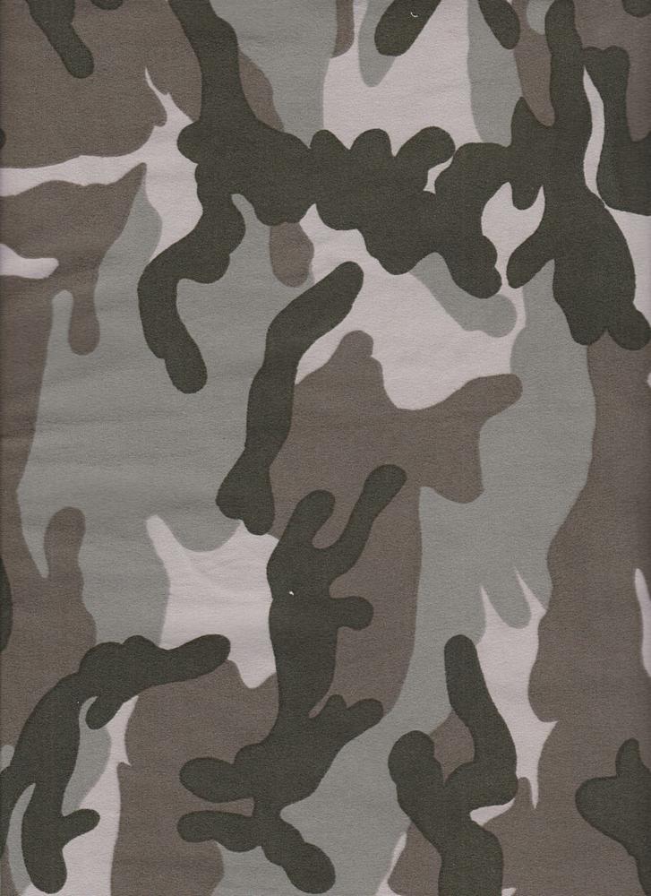 KNT2100-SE71178 / MOSS / 96%POLY 4%SPAN DTY BRUSHED CAMOUFLAGE PRINT