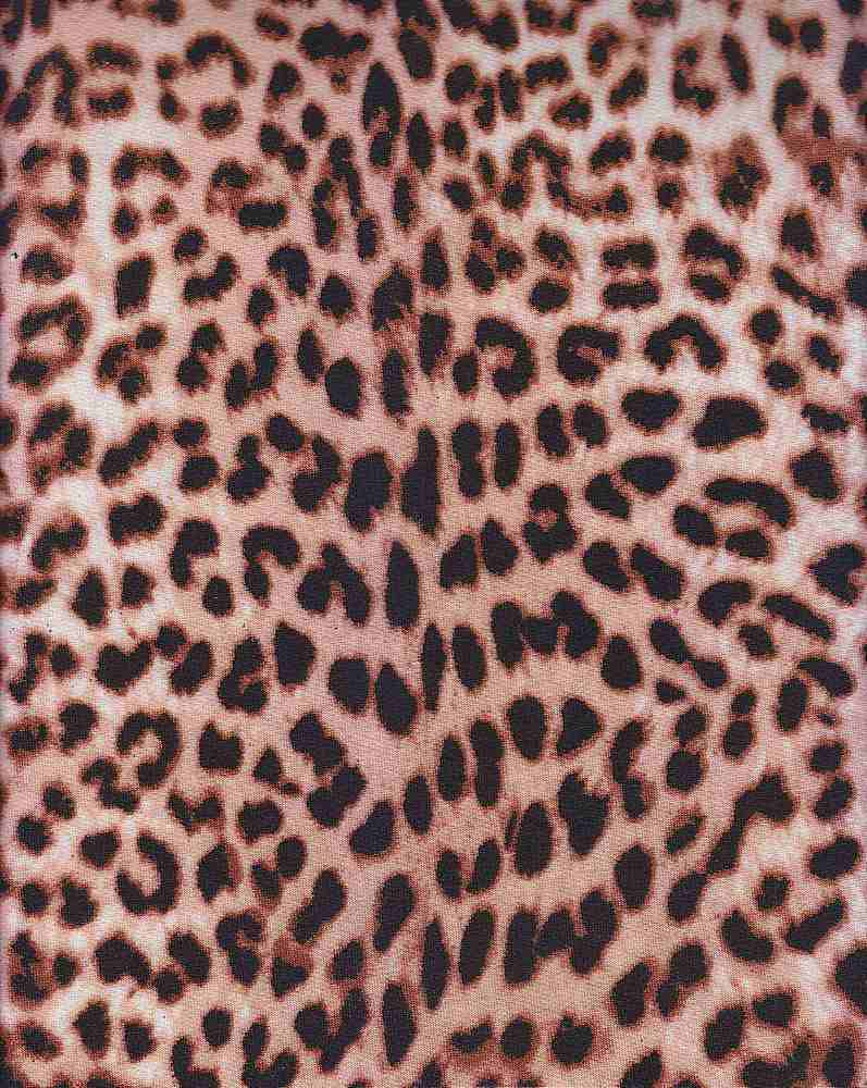 KNT1374-S305122 / BLUSH / 90%POLY 7%RAY 3%SPAN FRENCH TERRY ANIMAL PRINT